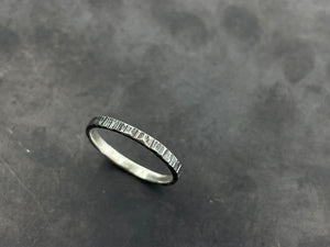Wide Stacking Band with texture