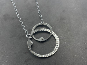Double Clutch Necklace with texture