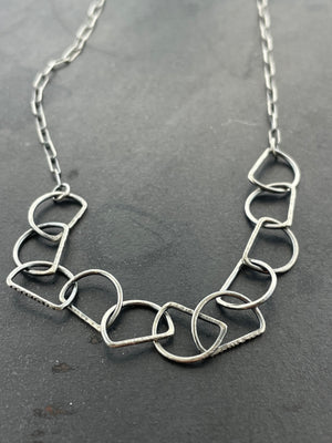 Half Round Link Necklace