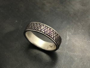 Titanium with Tread and Sterling Silver